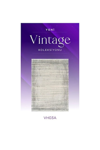 Royal Halı Vintage Vh03a Krem Gri Akrilik Yumuşak Dokulu Modern Eskitme Halı