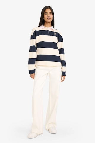 Defacto Loose Fit Polo Yaka Sweatshirt Kumaşı Sweatshirt G8070ax26sper136 Ekru-er136