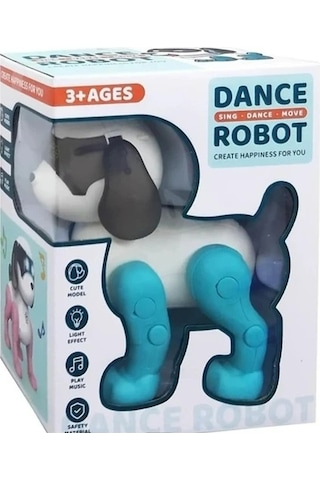 Babydoor Toys 111-2 Dans Eden Sesli Işıklı Robot Köpek Mavi