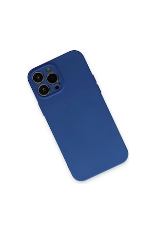 Durukar Apple Uyumlu iPhone 13 Pro Kılıf Nano İçi Kadife Silikon - Lacivert