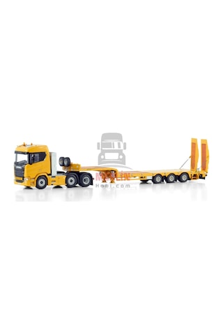 1/50 Lowbed Scanıa R Normal Cr20n 6x2 Twın Steer Semı Low Loader Wıth Ramps - 3 Axle