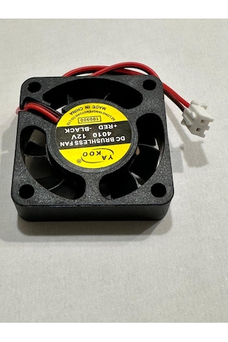 4 Cm 12 Volt Fan 12 Volt 4 Cm 2 Pinli 18 Cm Kablo Uzunluğu 40x40x10 Mm Fan