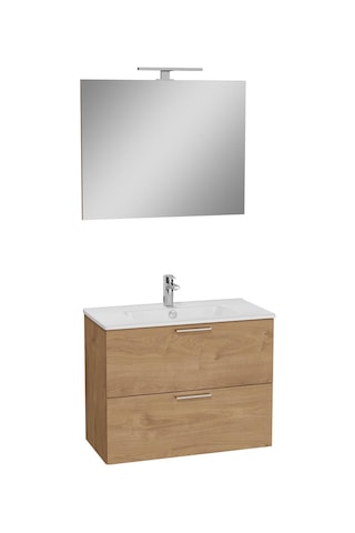 VitrA Mia Banyo Dolabı Seti 80 Cm Çekmeceli Altın Meşe 67093 Diğer