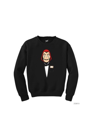 La Casa De Papel Suite Siyah Sweatshirt Siyah