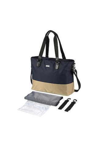 Novahub Moveevo Insular Tote Omuz Askılı Anne & Bebek Çantası - Bez Pedi +2 Aksesuar Dahil Mavi