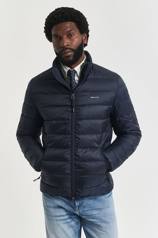 Gant Erkek Regular Fit Dik Yaka Kapitoneli Şişme Mont - Lacivert Evenıng Blue