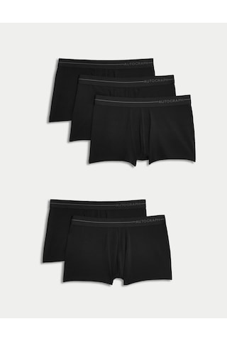 Marks & Spencer 5'li Regular Fit Hipster Külot Seti T14006123a Siyah