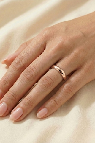 14 Ayar Altın 5 Mm Rose Alyans Pembe Altın