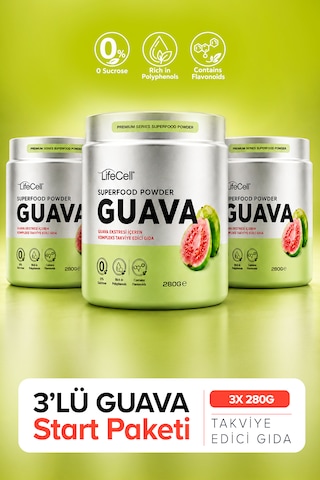 Guava Ekstresi İçeren Kompleks Takviye Edici Gıda - 280g X 3 Adet