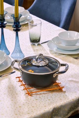 4'lü Turuncu Servis Sunum Seti, Peçetelik, Kağıt Havluluk, Kare Ekmeklik, Nihale - Metal