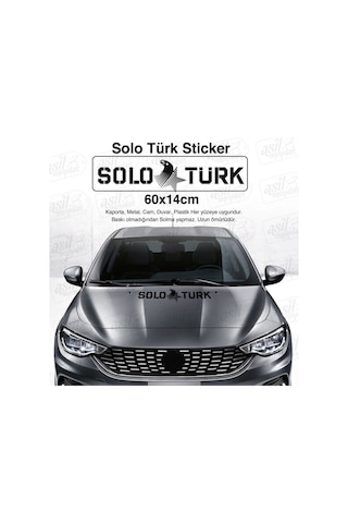 One Vıp Sale Solo Türk Yazılı Kartal Yıldız Oto Özel Üretim Siyah 60 14 Cm Mukavemetli