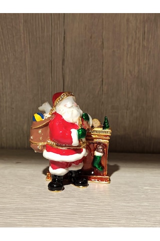 Swarovski Taşlı Noel Baba Mücevherlik / Dekoratif Biblo