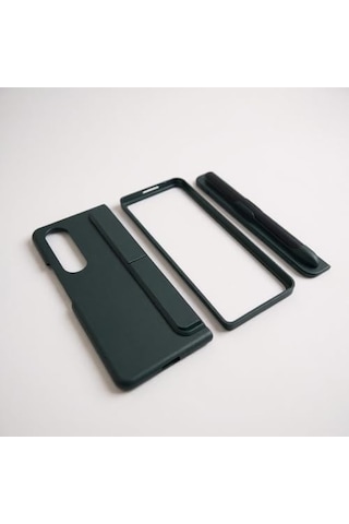 Z Fold 7 İle Uyumlu Çok Fonksiyonlu Sert Plastik Telefon Kılıfı, İster Standlı İster Kalemlik Bölmeli Stand Olarak Kullanılabilen,katlanabilir Destek Ayaklı,günlük Kullanıma Uygun Lil