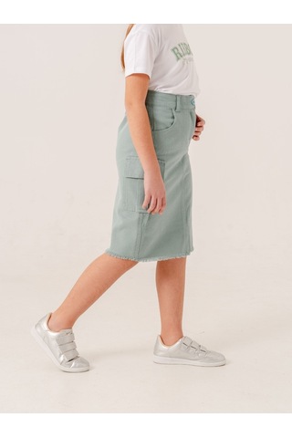 Kız Çocuk Kargo Keten Etek 2959 Mint