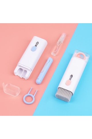 7'si 1 Arada Klavye Temizleme Fırçası Seti, Airpods Kulaklıklar Ve Akıllı Telefonlar İçin Düğme Kapağı Çıkarıcılı Çok İşlevli Kulaklık Temizleyici