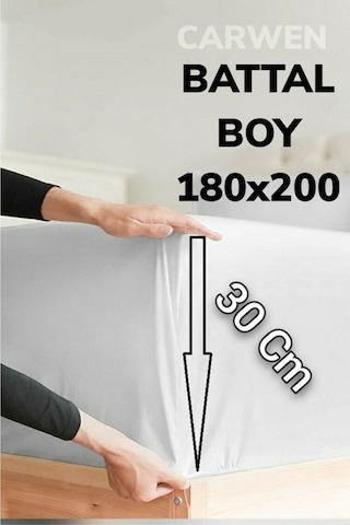 Ranfors Pamuk Battal Boy Lastikli Çarşaf Takımı Gri Renk