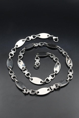 Gemici Model Paslanmaz Çelik Kolye Zincir 10mm 902599 Gümüş