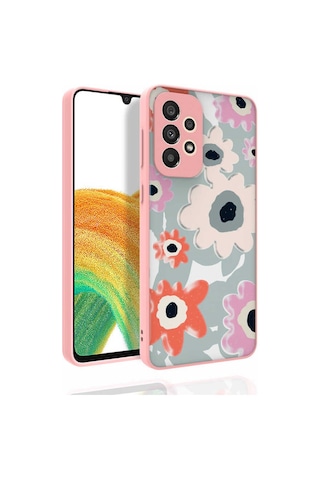 Zore Galaxy Uyumlu A33 5g Kılıf Desenli Kamera Korumalı Parlak Nora Kapak - No5 No5