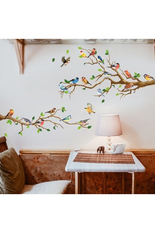 Twig Bird Dekoratif Duvar Sticker Murals Tv Arka Plan Dekoratif Duvar Çıkarımı Ve Peel