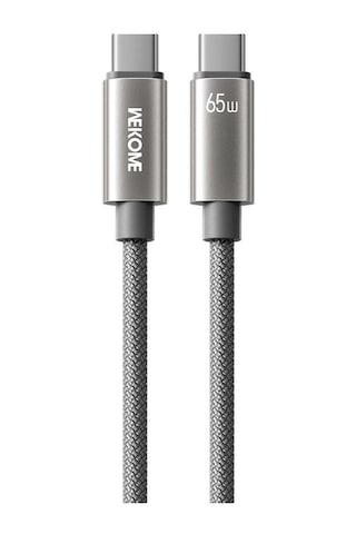 Wk Wdc-64 Pd65w Tip-c Tip-c Hızlı Şarj Veri Kablosu, Uzunluk: 1.2m Gri