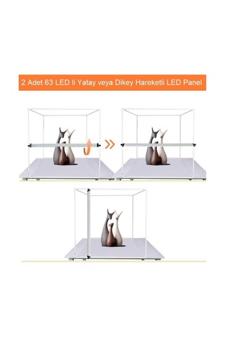 Kenly Profesyonel Stüdyo Led Işıklı Ürün Fotoğraf Çekim Çadırı 80 x 80 CM