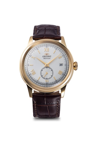 Orient Kurmalı Otomatik Deri Kahverengi Beyaz Kadran 38 Mm Erkek Kol Saati