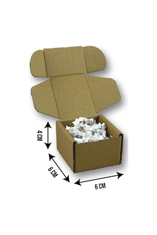25 Adet 6x6x4cm Kilitli Dayanıklı E-ticaret Karton Kargo Kutusu