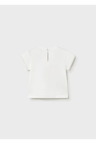 Mayoral Kız Bebek Baskılı Tshirt Beyaz