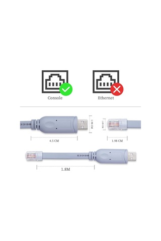 Se-7015 Konsol Kablosu, Cisco Konsol Kablosu, Ch340 Çipli Usb Konsol Kablosu Uyumlu 1,8 Metre
