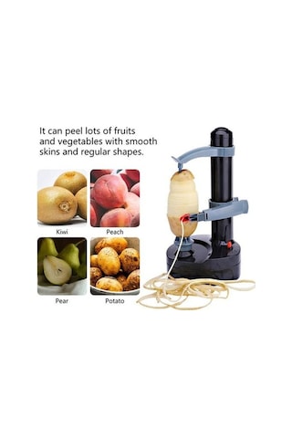 Novahub Elastik Kalınlık Ayarlı Beyaz Elektrikli Soyucu, Otomatik Meyve-sebze Soyucu, Mutfak Aracı, Kullanıcı Dostu Tasarım Beyaz