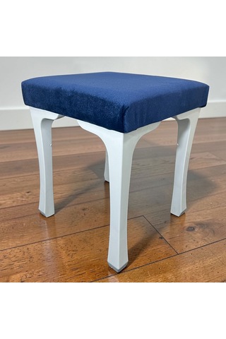 Ratemo Kare Puf Tabure Döşemelik Kumaşlı Modern Oturma Pufu 40x40x45 Cm Lacivert