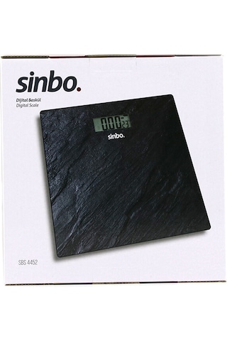 Dijital - Pilli Cam Banyo Baskülü Lcd Ekran - Sıcaklık Göstergeli 180kg/50gr 26x26cm Sinbo Sbs-4450 5570