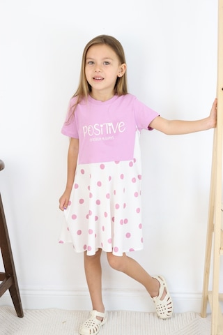 Miababy Puantiyeli Elbise Lila
