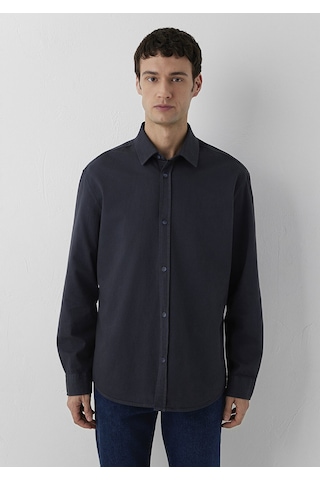 Mavi Uzun Kol Gömlek Dark Navy Lacivert
