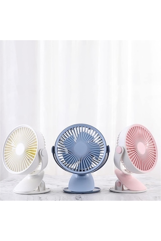 Usb Klip Fan F15 Yedi İnç Küçük Fan Öğrenci Yurt Elektrik Fan Renk: Pembe, Boyut: 200x133x170mm