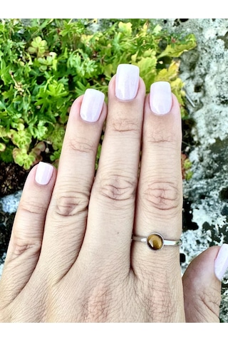 Elana Doğal Kaplan Gözü Yüzüğü 218925039 Gri