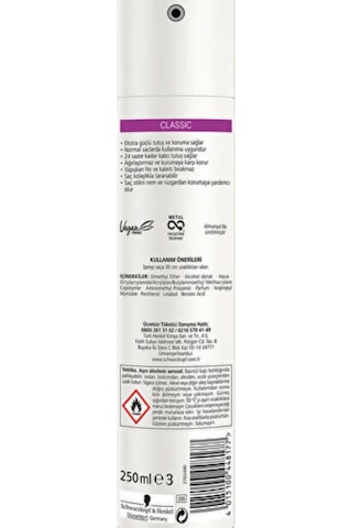 Schwarzkopf Taft Sprey Classıc Extra Güçlü Tutuş 250 Ml