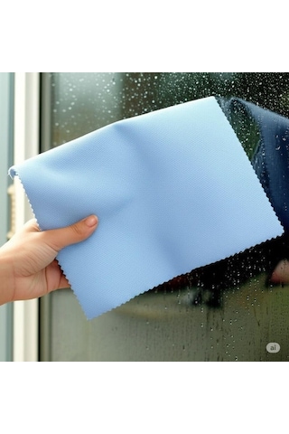 Wikro Desenli Kumaş 50x70 Cm Battal Boy İz Bırakmaz Mikrofiber Cam Bezi 3'lü Set Çok Renkli