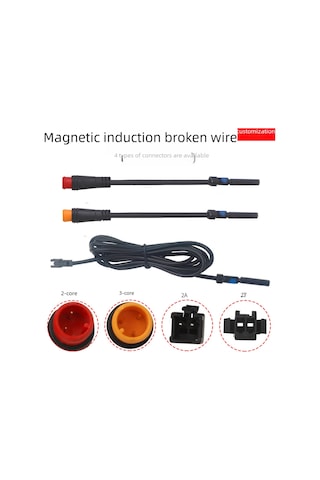 Aubyhe Elektrikli Bisiklet Manyetik Fren Kablosu, 3 Çekirdek Su Geçirmez Bağlantı, 30cm, 2a2y Konnektör, Güvenli Durdurma Ve Kolay Kurulum