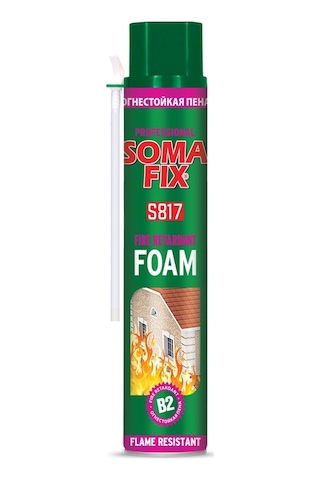 12 Adet 750ML Somafıx B2 Yangına Karşı Dayanıklı Poliüretan Köpük