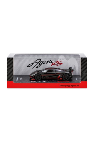Tarmac Works 1/64 Model Araç Agera Rs Black Carbon Fiber / Red Accents Mbt06 Çok Renkli
