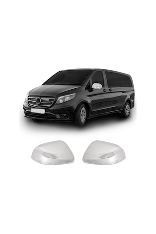 Mercedes Vito W447 Uyumlu 2014 Ve Üzeri Krom Ayna Kapağı 2 Parça Paslanmaz Çelik
