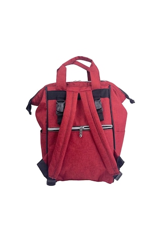 Anne Bebek Bakım Sırt Çantası Biberon Termoslu Sıvı Geçirmez Lugami 03 Bordo