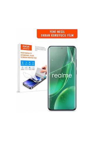 Realme P3 Lite Uyumlu Kırılmaz Cam Özel Kesim Hydrogel Film