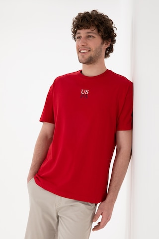 U.S. Polo Assn. Erkek Comfort Fit Bisiklet Yaka Kırmızı Tişört 50306450-VR030