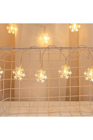Hfambition Kış Bahçesi Led Işık Zinciri, Kayıp Desenli, Uzaktan Kumandalı 8 Mod, 6m 40 Işık, Islak Beyaz, Dış Mekan Dekorasyonu