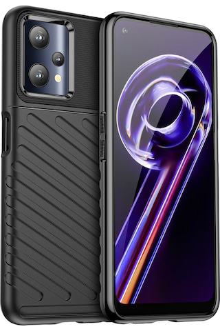 Realme 9 Pro Thunder Serisi Darbeye Dayanıklı Kılıf Siyah Al3421