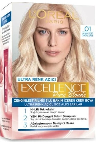 L'Oréal Paris Excellence Pure Blonde - 01 Ultra Açık Doğal Sarı