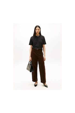 Tommy Hilfiger Modern Interlock Boxy Ss Tee Kadın Siyah T-shirt - Ww0ww47458 Siyah