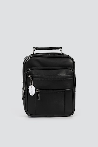 Westbag Erkek Çelik Kasalı Hakiki Deri El Ve Omuz Çantası Ayarlanabilir Askılı Orta Boy Siyah